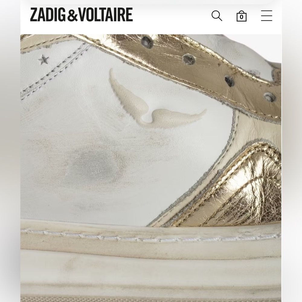 Golden Goose Women's Gold and White Sneakers - Picture 5 of 11
